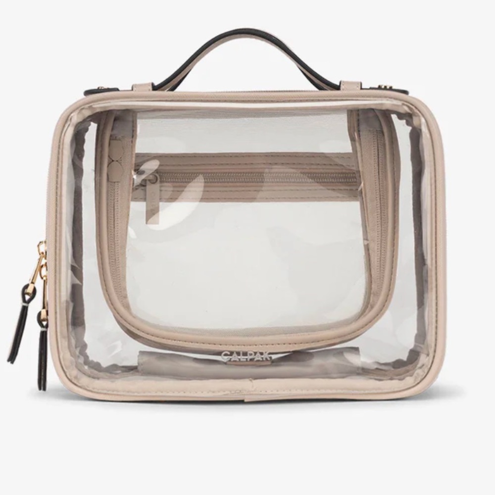 Calpak Medium Clear Cosmetics Case